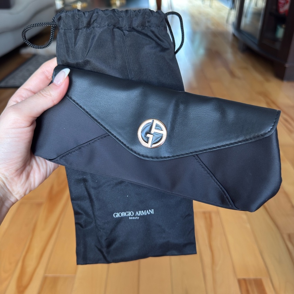 Giorgio Armani Beauty Black Pouch with Logo